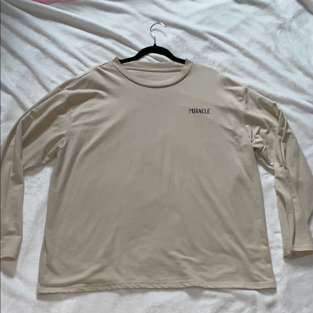 Miracle Cream Long Sleeve Tee with Crew Neck